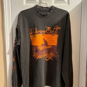 Authentic Bad Bunny Un Verano Sin Ti Grey Long Sleeve Tee Official Tour Merch